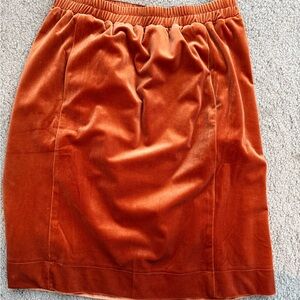 Roolee Velvet Orange Skirt